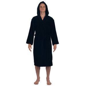 Alpine Swiss Dane Mens Hooded Bathrobe Cotton Terry Cloth Luxury Hotel Spa Robe